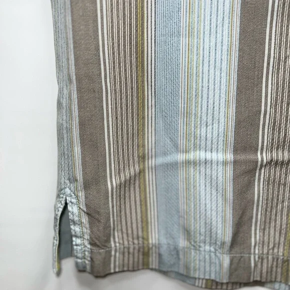 Tommy Bahama Shirt Mens Medium Multicolor Shirt Sleeve Silk Cotton Blend NWT - Picture 8 of 15